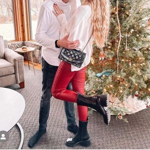 Vertigo Red Vegan Leather Pants